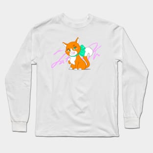 Orange Cat "Shanel" Long Sleeve T-Shirt